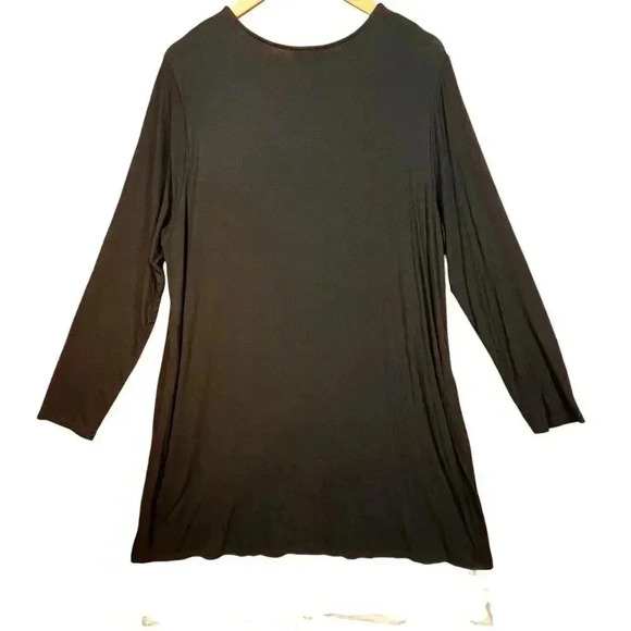 J. Jill Wearever Layered Shift Crewneck Long Sleeve Stretchy A-line Dress XL - Picture 3 of 5